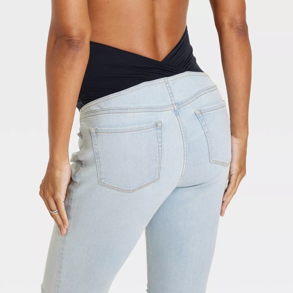 Over Belly Skinny Maternity Pants- Isabel Maternity by Ingrid & Isabel Sz 10 Nwt - Picture 4 of 10